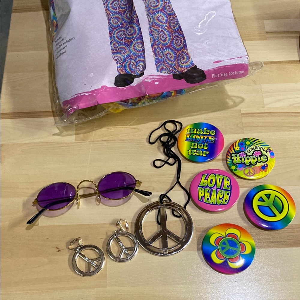 Hippie Chick plus size Costume - Multicolor - Picture 4 of 4